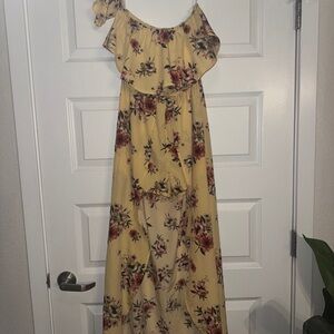 Floral Off-Shoulder Maxi Dress